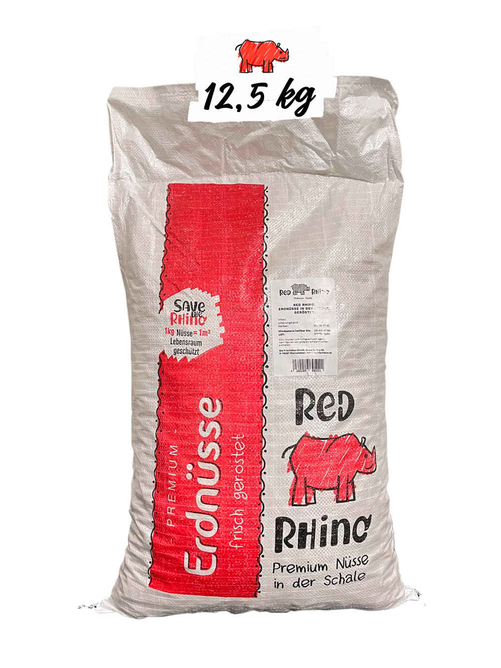 Red Rhino Erdnüsse im großen 12,5 kg Sack